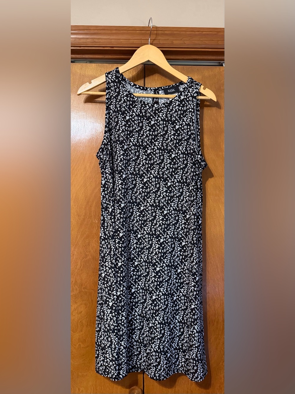 Mossimo Supply Co. Black & White Floral Tank Dress